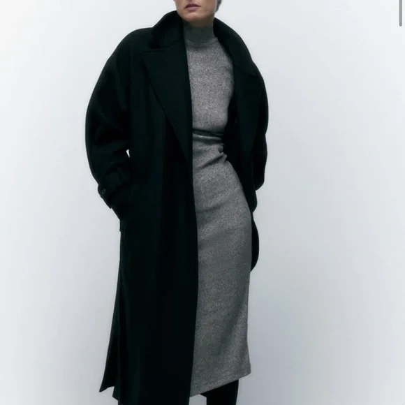 Zara knit midi dress w/ rouching - Picture 9 of 11